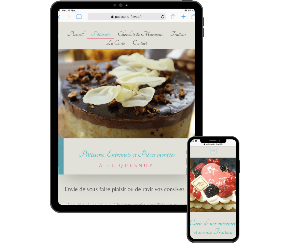 Gwen Communication - création du site internet - Pâtisserie Guillaume Fievet 59530 Le Quesnoy Nord 59