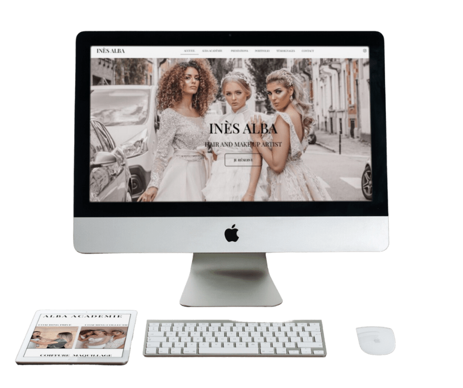 Création du site Vitrine et e-commerce d'Inès Alba : Hair & Make Up sur Tourcoing dans le Nord (59)