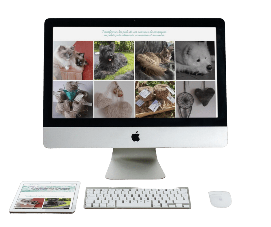 Création du site vitrine de Stylaine Dogs - société de filage des poils de vos animaux de compagnie à Fontaine au Bois (59)